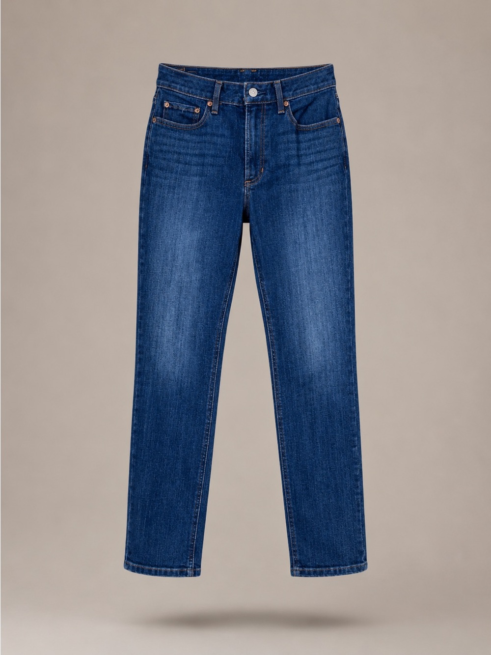 L.L. Bean Women's Straight-Leg Jeans in Dark Blue